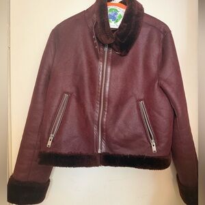 Anthropologie jacket size medium color maroon